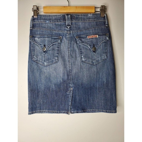 Hudson Jeans Distressed Denim Jean Pencil Skirt Size 25 - Picture 4 of 8